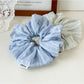 Gifty - Trendy Blue and White Striped Scrunchie