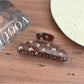 Beau - Brown Butterfly Print Hair Claw Clip