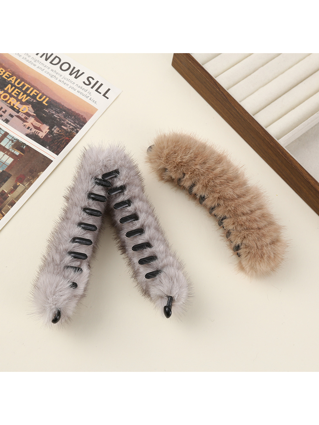 Beau - Soft Solid Color Curved Banana Claw Clip