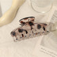 Beau - Vintage Leopard Print Half Moon Claw Clip