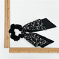Gifty - Floral Ribbon Tail Layered Bow Scrunchie