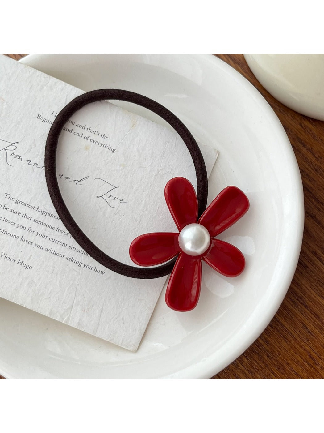 Gifty - Acetate Hair Ties with Flower Design