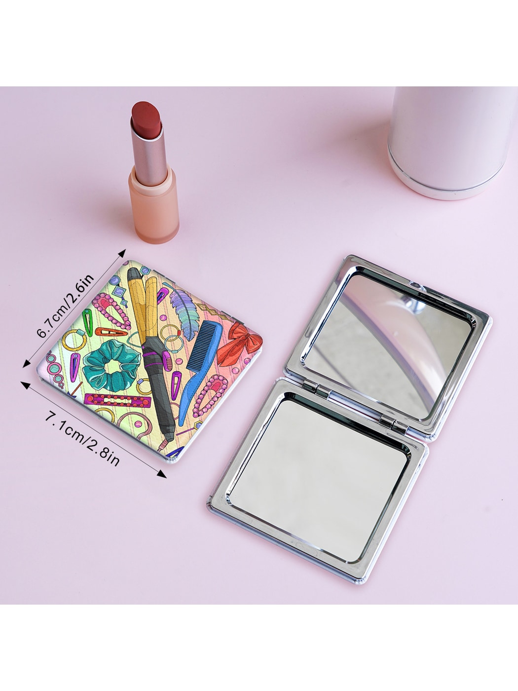 Mirroray - Cartoon Pattern Folding Makeup Mirror
