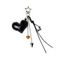 Keypus - PU Heart Charm Chain Tassel Accent Keychain