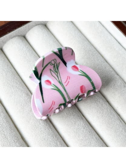 Beau - Sweet Printed Ring Acrylic Hair Claw Clip