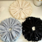 Gifty - Pleated Ruffle Bow Detail Polyester Scrunchie