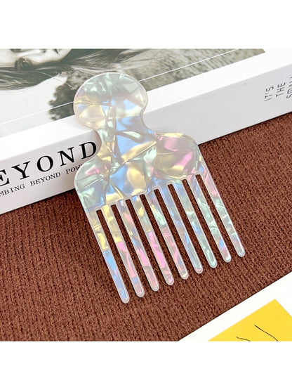 Camerow - Fashionable Marble Pattern Acetate Hair Comb
