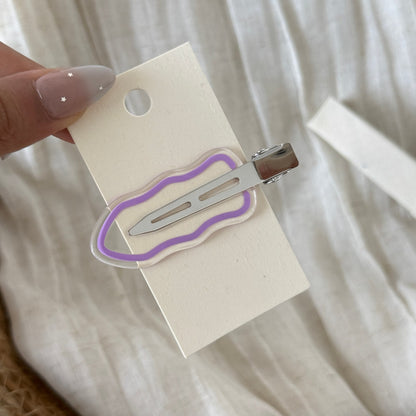 Beau - Plastic Alloy Irregular Wave Side Hair Clip