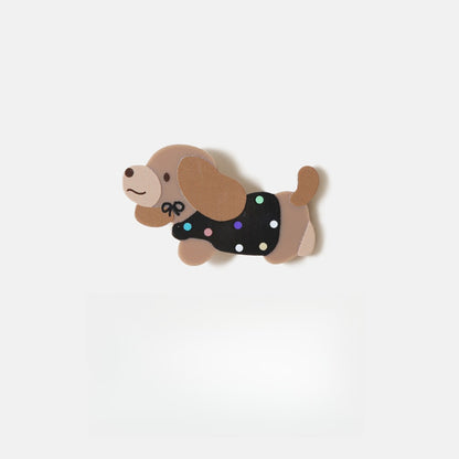 Beau - Cartoon Polka Dot Dog Side Hair Clip