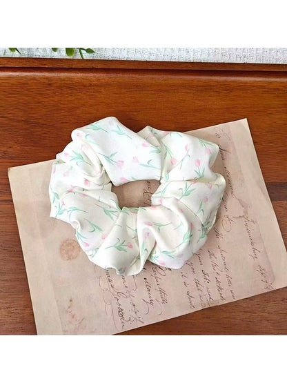 Gifty - Polyester Floral Print High Elastic Scrunchie