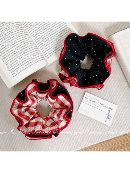 Gifty - Plaid Flower Multi-layer Hair Circle