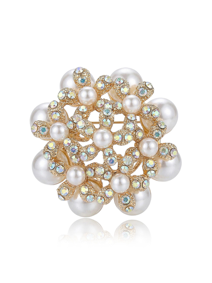 Brovia - Fashion Alloy Suit Cardigan Accent Brooch