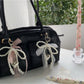 Keypus - Beaded Lace Bow Heart Pendant Keychain