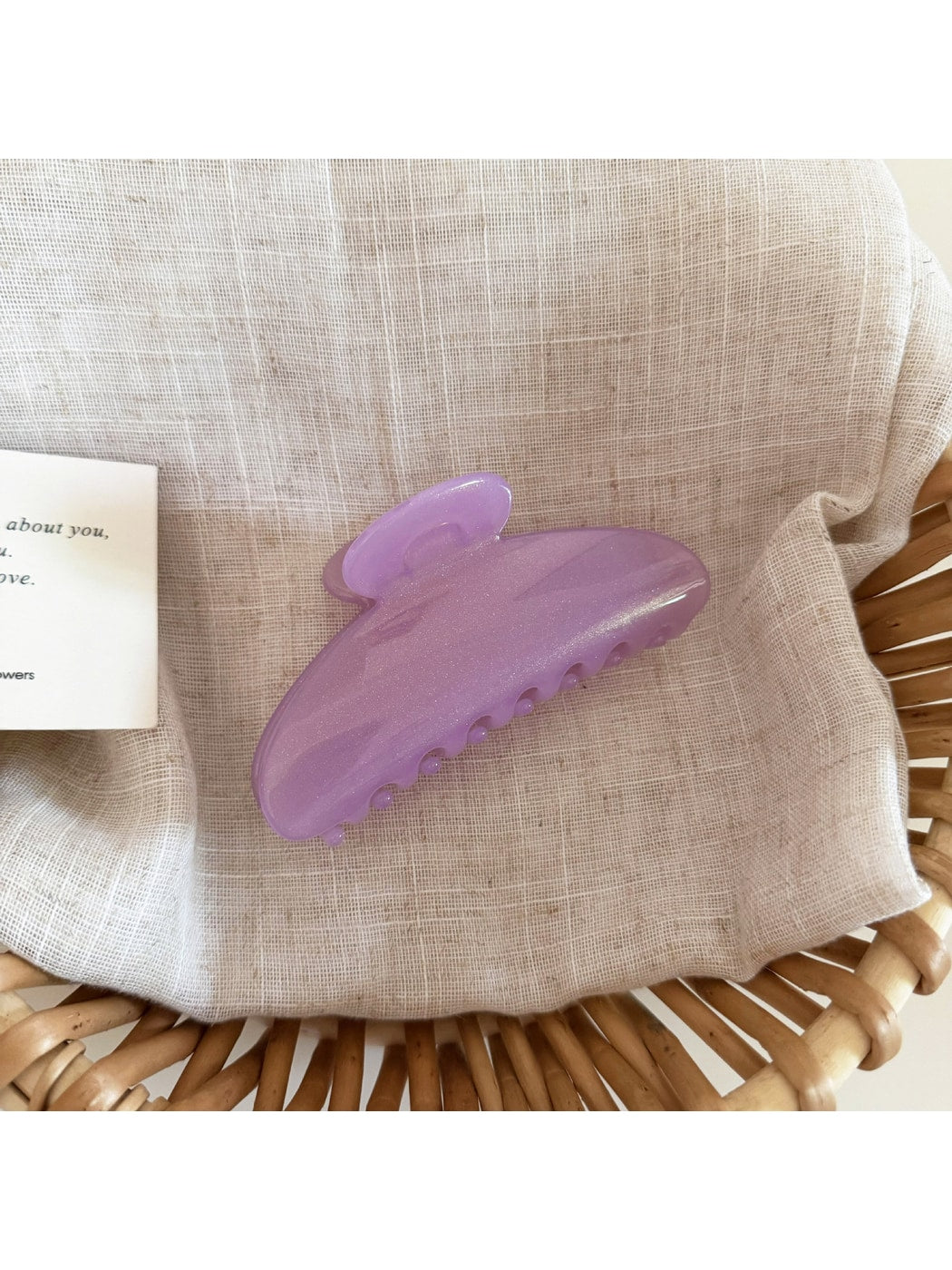 Beau - Fan Shaped Acrylic Alloy Hair Claw Clip