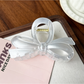 Beau - Large Bow Ring Detail Geometric PC Claw Clip