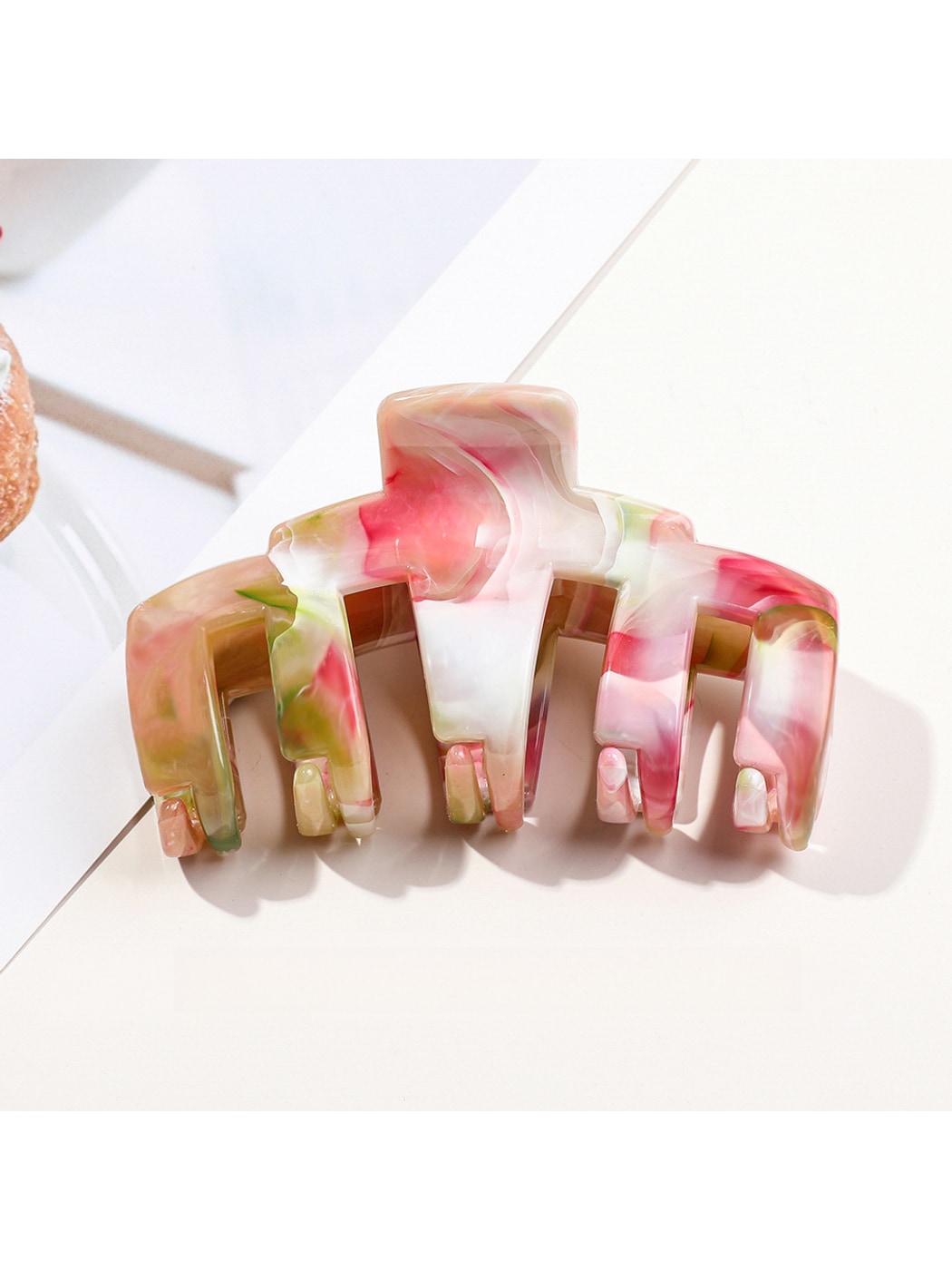 Beau - Geometric Marbled PS Alloy Hair Claw Clip