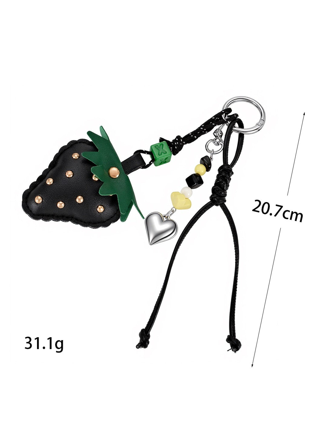 Keypus - Strawberry Pendant Cord Strap Keychain
