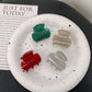 Beau - Sparkly Christmas Style Striped Claw Clip