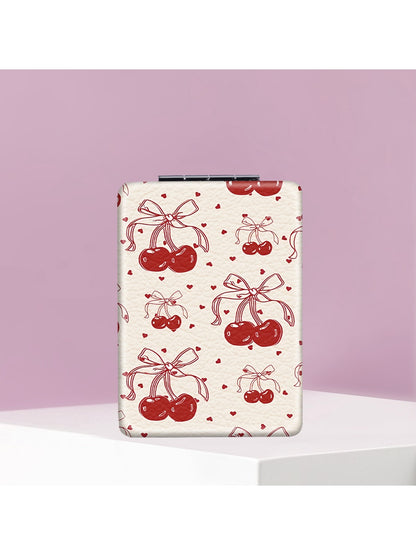Mirroray - Cherry Print Foldable Touch Up Handheld Mirror