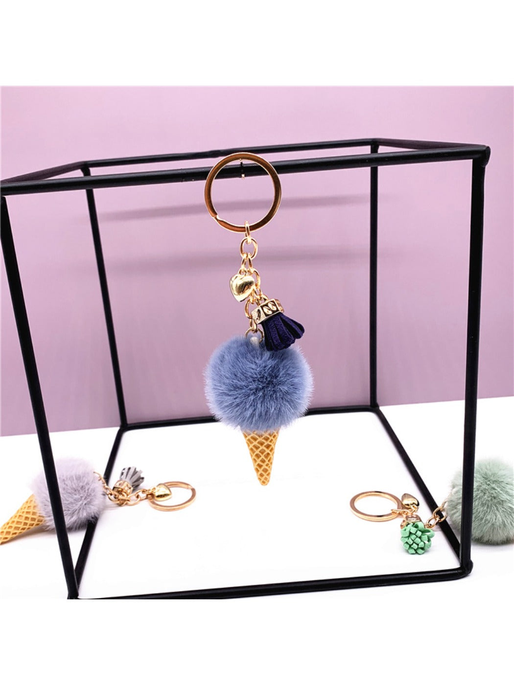 Keypus - Ice Cream Shaped Bag Charm Keychain