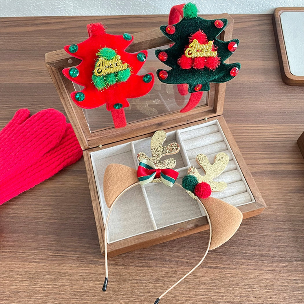 Gifty - Christmas Tree and Antler Holiday Headband