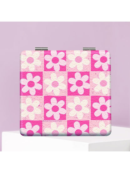 Mirroray - Floral Print Folding Glass Makeup Mirror