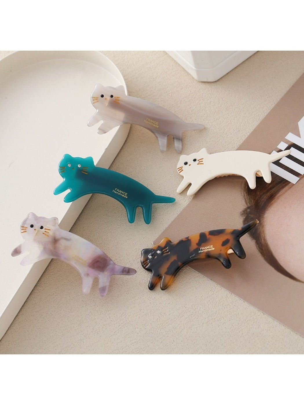 Beau - Cute Cartoon Cat Hair Clips