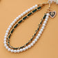 Keypus - Double Chain Style Heart Pendant Bag Charm