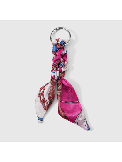 Keypus - Y2K Twisted Scarf Detail Alloy Keychain Bag Charm