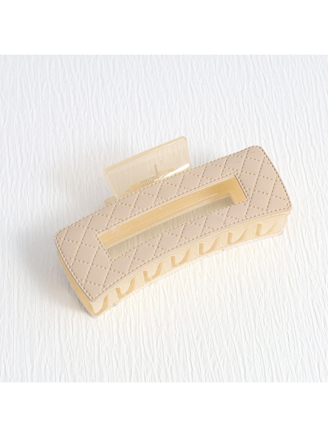 Beau - Geometric Plastic Alloy Square Form Claw Clip