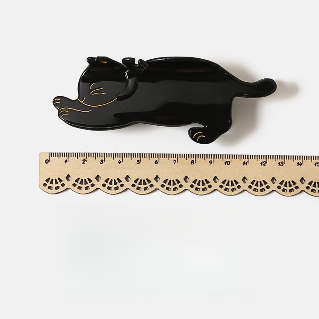 Beau - Glossy Acetate Cat Shape Hair Claw Clip