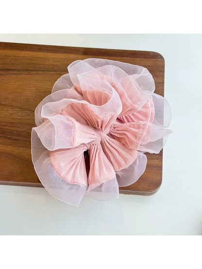 Gifty - Sheer Mesh Scrunchie Elegant Ruffle Hair Tie