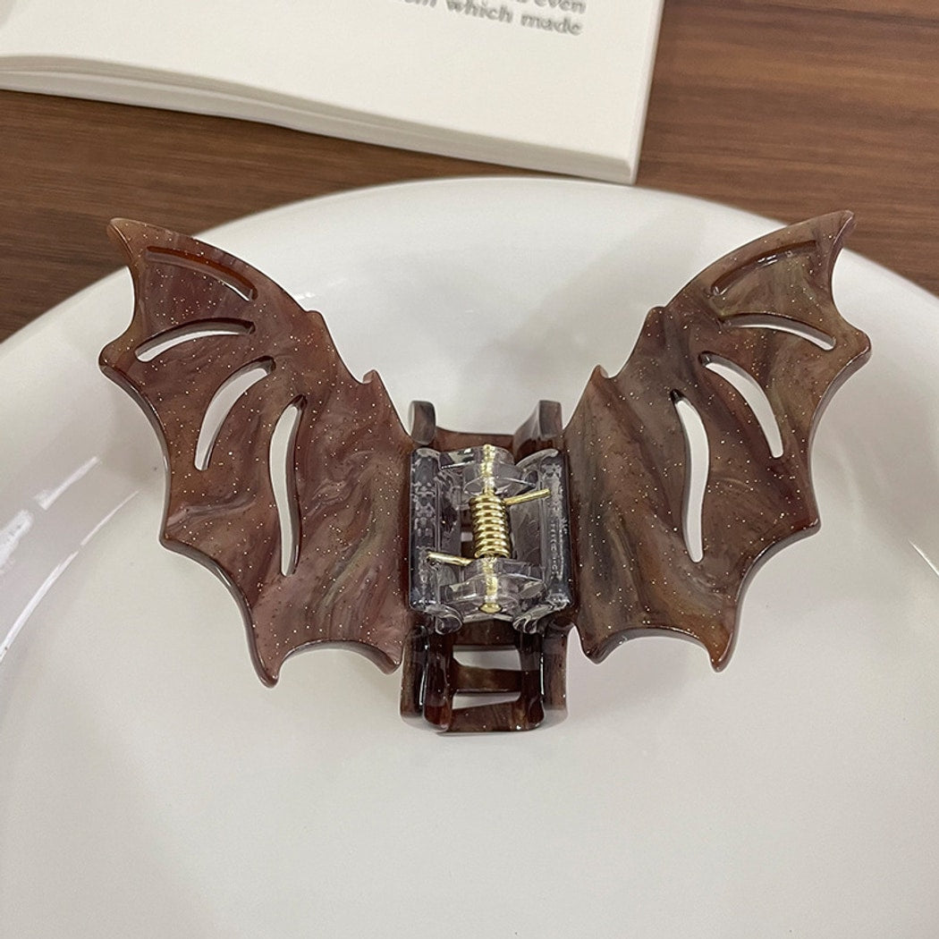 Beau - Halloween Marble Bat Wing Claw Clip