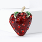 Brovia - Strawberry Rhinestone Accent Alloy Brooch