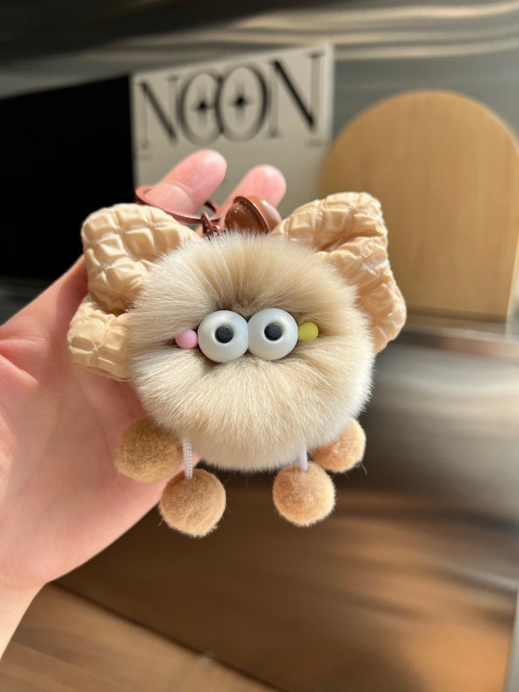 Keypus - Bow Coal Plush Keychain