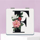 Mirroray - Floral Letter Print Folding Makeup Mirror