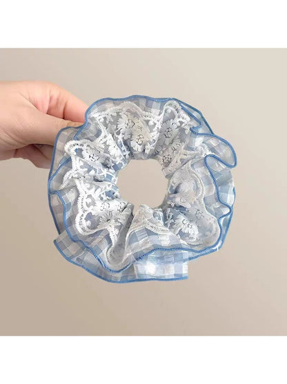 Gifty - Plaid Bow Lace Hair Ties