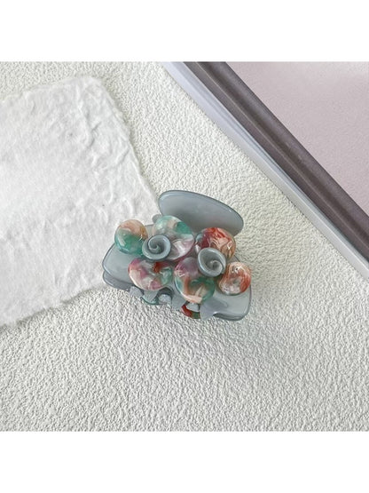 Beau - Fashionable Acetate Flower Pattern Hair Clip