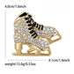 Brovia - Holiday Ice Skate Enamel Accent Lapel Brooch