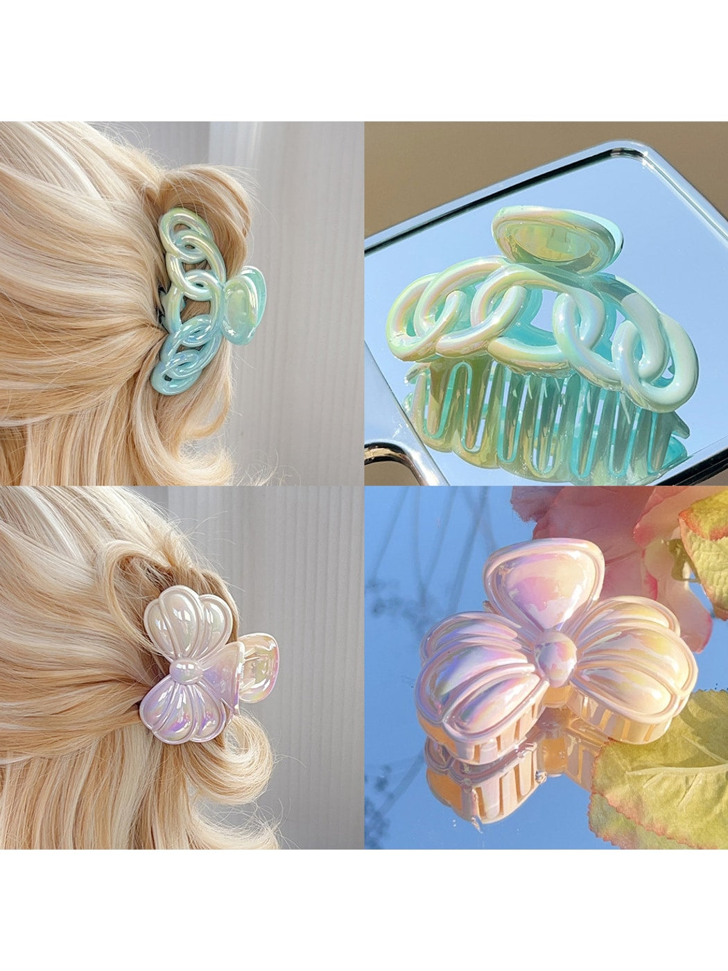 Beau - Glossy Gradient Acetate Fish Tail Hair Claw Clip