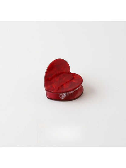 Beau - Simple Heart Design PVC Hair Claw Clip