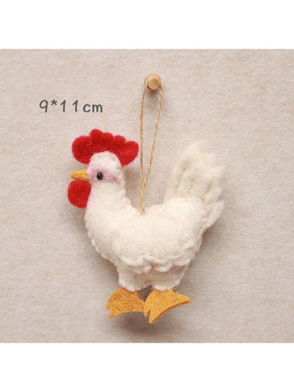 Feltery - Cute Colorful Rooster Bag Charm Keychain