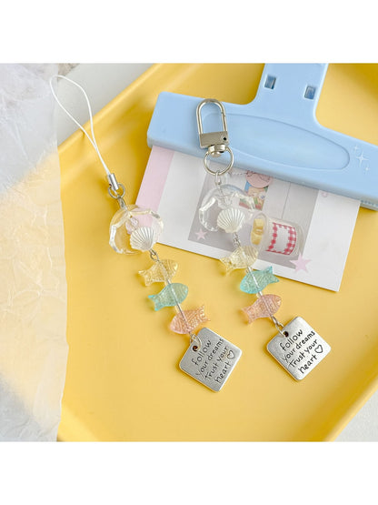 Keypus - Beaded Fish Pendant Phone Charm Keychain