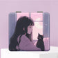 Mirroray - Cute Girl Print Folding Makeup Mirror