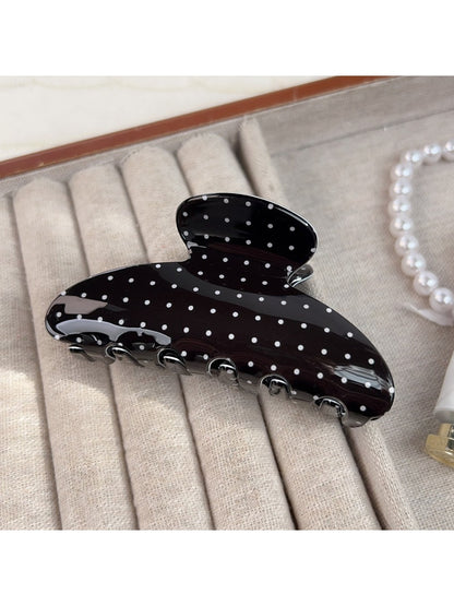 Beau - Solid Color Polka Dot Claw Clip