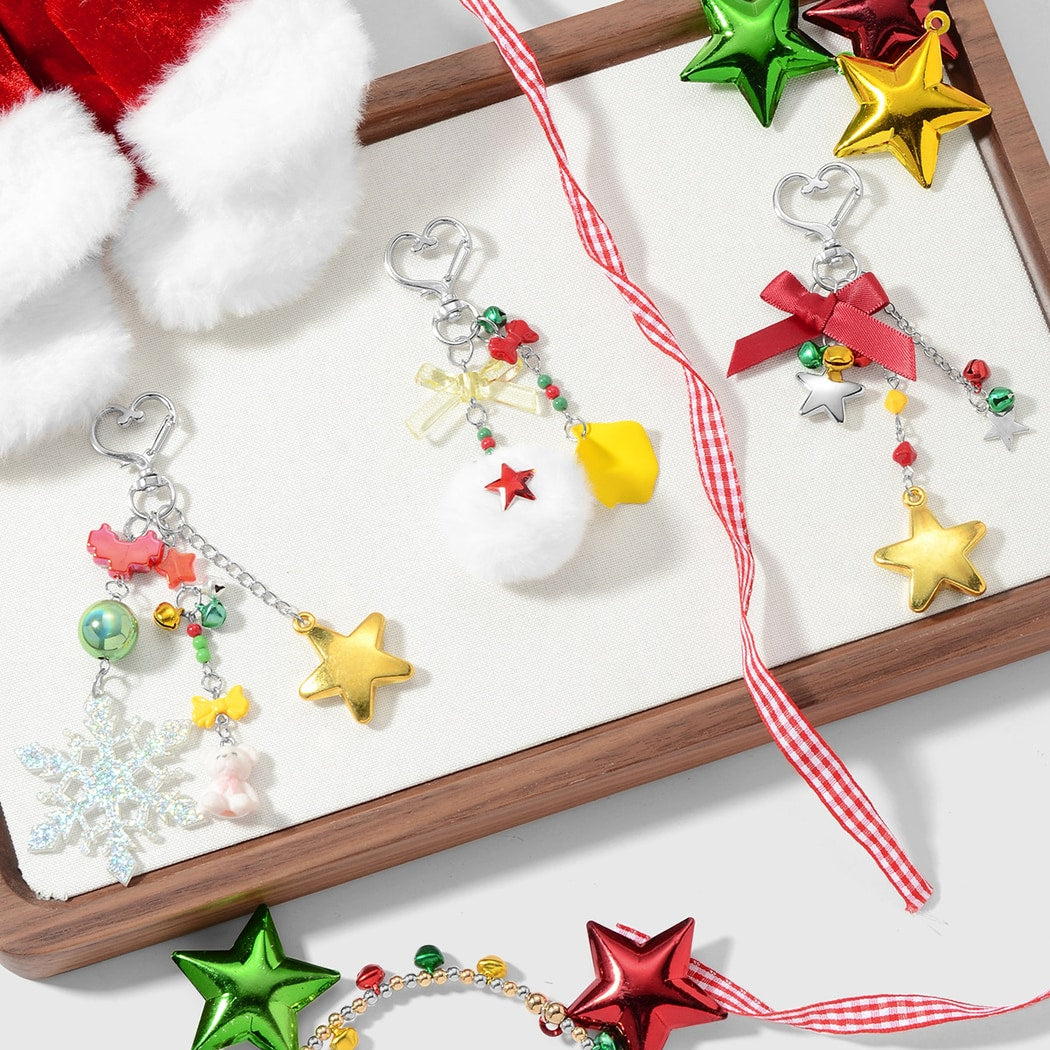 Keypus - Christmas Cute Bell Star Keychain