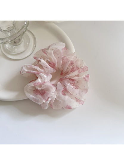 Gifty - Sweet Tulle Floral Print Bow Scrunchie