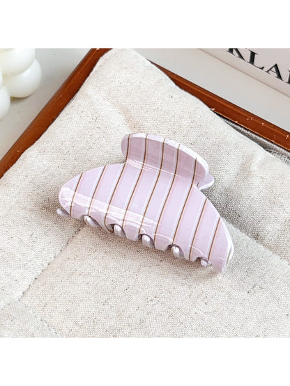 Beau - Striped PVC Sweet Style Claw Clip