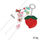 Keypus - Cartoon Peach Faux Leather Bag Charm Keychain