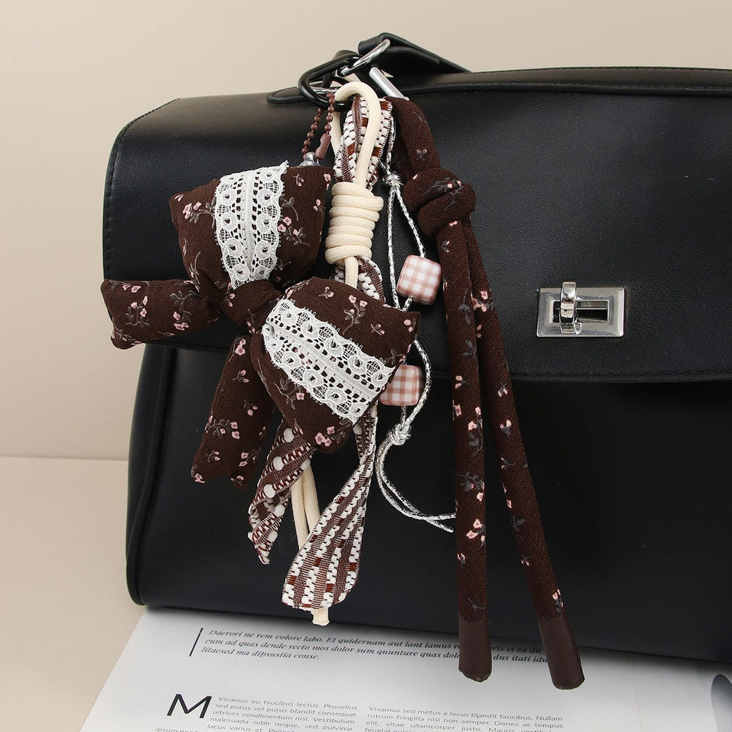 Keypus - Decorative Bow Purse Charm Alloy Keychain